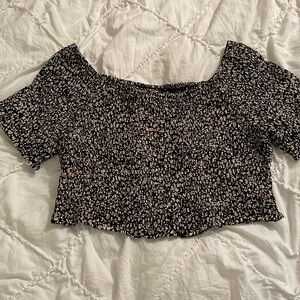Never worn off shoulder crop top
